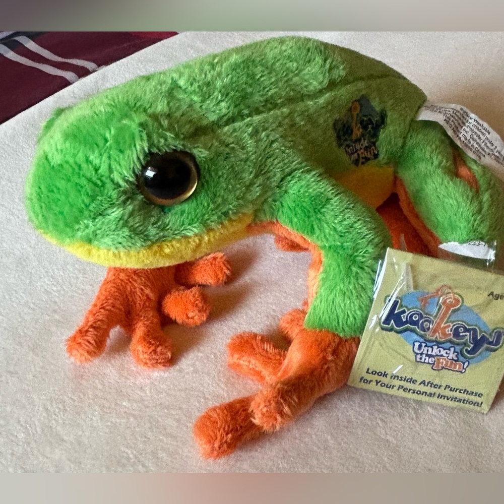 Retired KooKeys Green Frog NWT